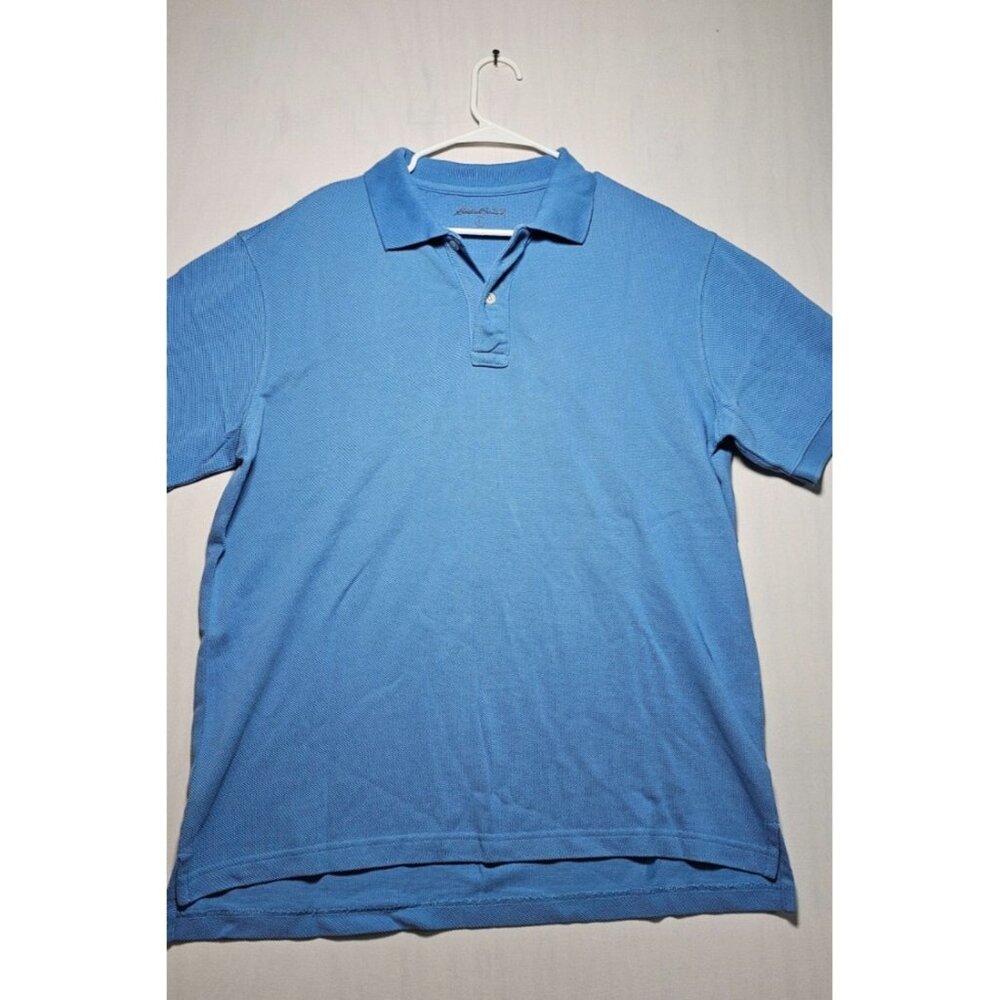 Eddie Bauer Polo Shirt Men’s Large Blue Short Sleeve Casual New Without Tags